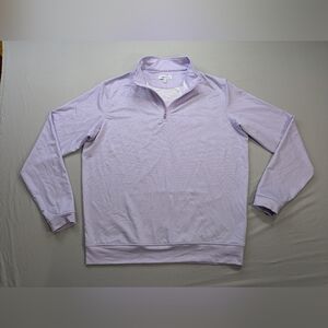 Peter Millar Perth Birdseye Performance Quarter-Zip Purple Size M $150